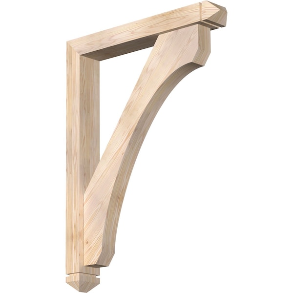 Ekena Millwork Legacy Arts and Crafts Smooth Bracket w/ Offset Brace, Douglas Fir, 5 1/2"W x 36"D x 48"H BKT0604X36X48LEC03SDF - main